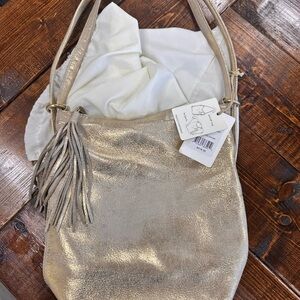 Metallic Gold Shoulder Bag